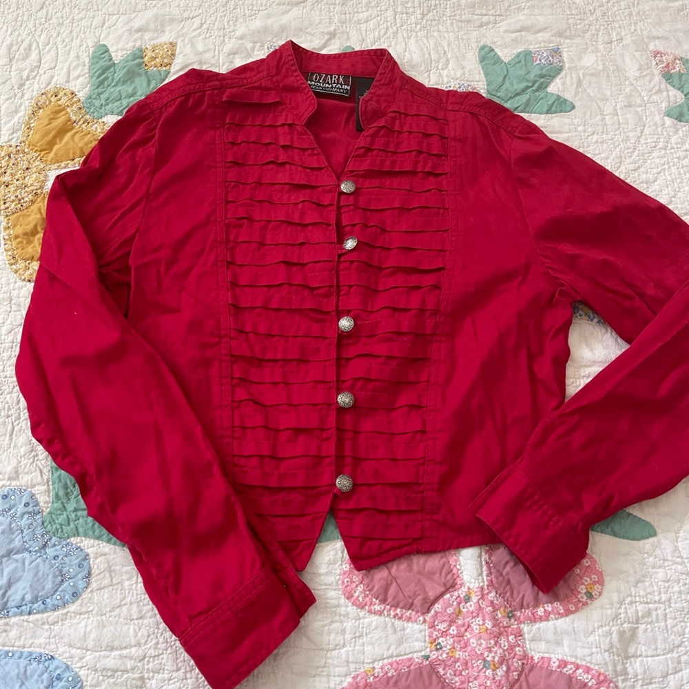 Vintage Ozark Mountain Red western rodeo shirt